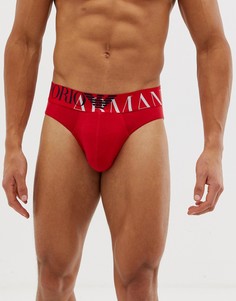 Красные трусы с логотипом Emporio Armani - Красный