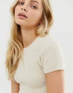 Трикотажная футболка ASOS DESIGN - Светло-бежевый