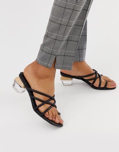 Босоножки на блочном каблуке с ремешками ASOS DESIGN Hawaii - Черный