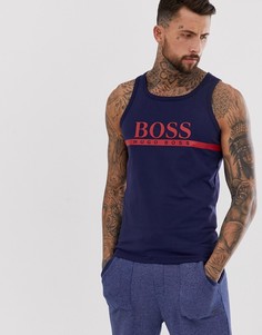 Темно-синяя майка с логотипом BOSS bodywear - Темно-синий