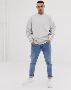 Белый меланжевый oversize-свитшот ASOS DESIGN - Белый