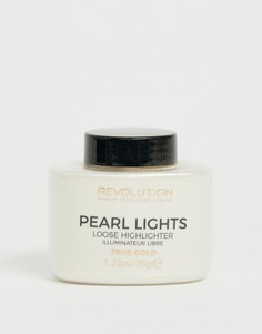 Рассыпчатый хайлайтер Revolution Pearl Lights - True Gold - Золотой