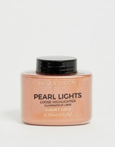 Рассыпчатый хайлайтер Revolution Pearl Lights - Sunset Gold - Золотой