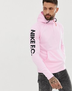 Худи розового цвета Nike FC - Розовый