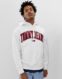 Белый худи свободного кроя Tommy Jeans - Белый