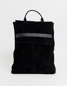 Замшевый рюкзак с клапаном и ремешком ASOS DESIGN - Синий