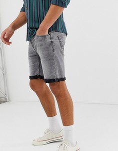 Серые джинсовые шорты классического кроя Only & Sons - Серый