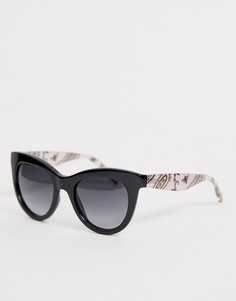 Массивные солнцезащитные очки кошачий глаз Tommy Hilfiger - Черный