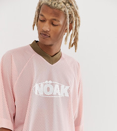 Розовая oversize-футболка с логотипом Noak - Розовый