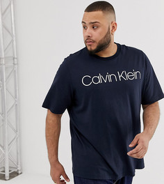 Темно-синяя футболка с круглым вырезом и логотипом Calvin Klein эксклюзивно для ASOS - Темно-синий