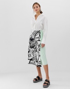 Юбка с принтом в стиле поп-арт Sportmax Code - Мульти