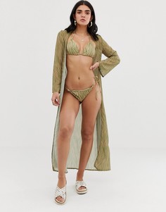 Пляжное кимоно с пастельным зебровым принтом Boohoo - Мульти