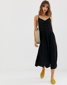 Платье миди на пуговицах Vero Moda - Черный