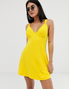 Свободный сарафан мини ASOS DESIGN - Желтый