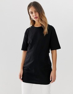 Черная oversize-футболка бойфренда New Look - Черный