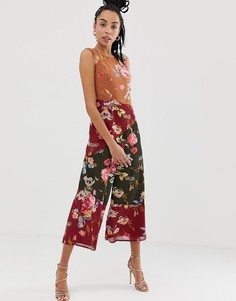 Комбинезон с принтом и высоким воротником ASOS DESIGN - Мульти