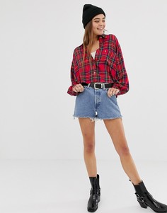 Шорты с завышенной талией и необработанным краем Levis 501 - Синий Levis®