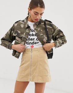 Короткая oversize-куртка Stradivarius STR - Зеленый