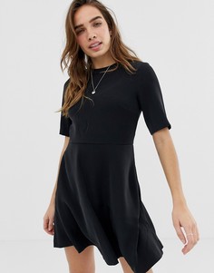 Расклешенное атласное платье Calvin Klein - Черный