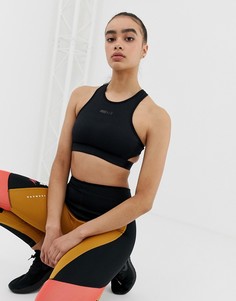 Черный спортивный бюстгальтер с вырезами Nike Air - Черный
