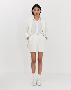 Кремовые вельветовые шорты ASOS DESIGN - Кремовый