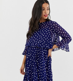 Двухслойное плиссированное платье мини в горошек ASOS DESIGN Maternity - Мульти