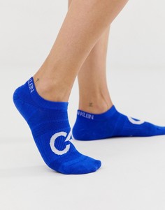 Спортивные носки кобальтового цвета с логотипом Calvin Klein Performance coolamax - Синий