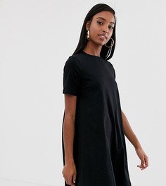 Свободное платье-футболка мини ASOS DESIGN Tall - Черный