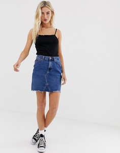 Синяя джинсовая юбка в винтажном стиле New Look - Синий