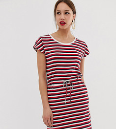 Трикотажное платье в полоску с завязкой Vero Moda Tall - Мульти