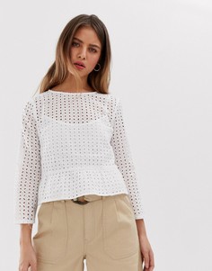 Ажурный топ Jack Wills Millie-Sue - Белый