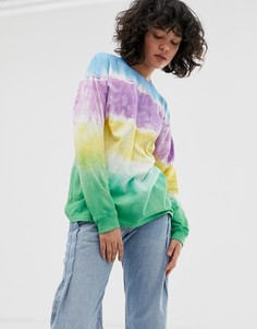 Свободный лонгслив с принтом тай-дай ASOS DESIGN - Мульти