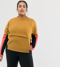 Розово-золотистый свитшот Nike Running Plus Thermasphere - Золотой