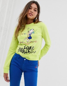 Футболка с принтом Love Moschino - Желтый
