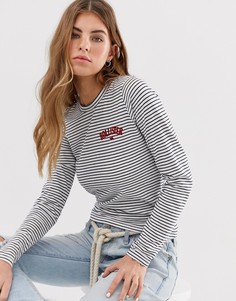 Футболка с логотипом на рукаве Hollister - Черный