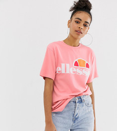 Футболка бойфренда с логотипом на груди Ellesse - Розовый