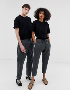 Футболка из органического хлопка и конопли с нижним краем на шнурке Seeker unisex - Черный