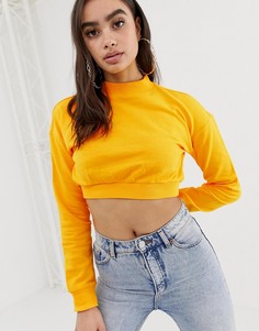 Желтый укороченный свитшот ASOS DESIGN - Желтый