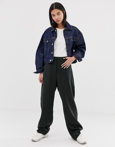 Черные oversize-брюки Weekday - Черный