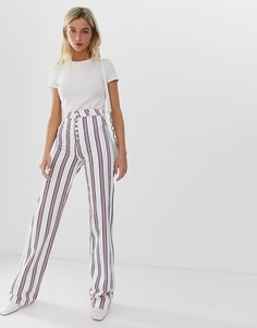 Длинные расклешенные джинсы в полоску ASOS DESIGN - Мульти