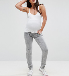 Выбеленные джинсы с необработанным нижним краем Supermom Maternity - Серый