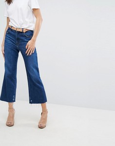 Широкие укороченные джинсы с завышенной талией J Brand Joan - Синий