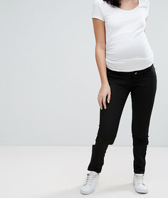 Джинсы слим с посадкой над животом Mamalicious maternity - Черный Mama.Licious