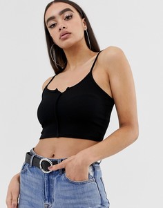 Черный кроп-топ на бретелях ASOS DESIGN - Черный
