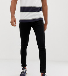 Черные эластичные джинсы с напылением ASOS DESIGN Tall - Черный