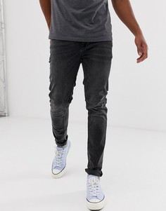 Выбеленные черные джинсы скинни ASOS DESIGN - Черный