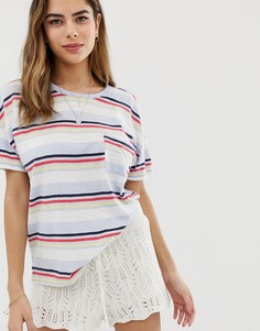 Футболка с карманом и глубоким вырезом Abercrombie & Fitch - Мульти
