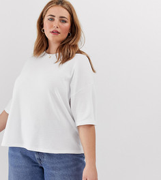 Футболка из вафельного трикотажа ASOS DESIGN Curve - Белый