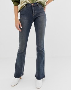 Темно-синие расклешенные джинсы с классической талией ASOS DESIGN - Синий
