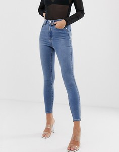 Выбеленные голубые премиум-джинсы с завышенной талией ASOS DESIGN Sculpt me - Синий